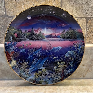 Danbury Mint &quot;Search for Harmony&quot; Dolphins Decorative Plate