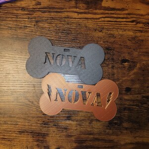 Kennel Pet Name Plates, Set of 2, Crate Pet Tags, Doghouse Signs, Dog ...