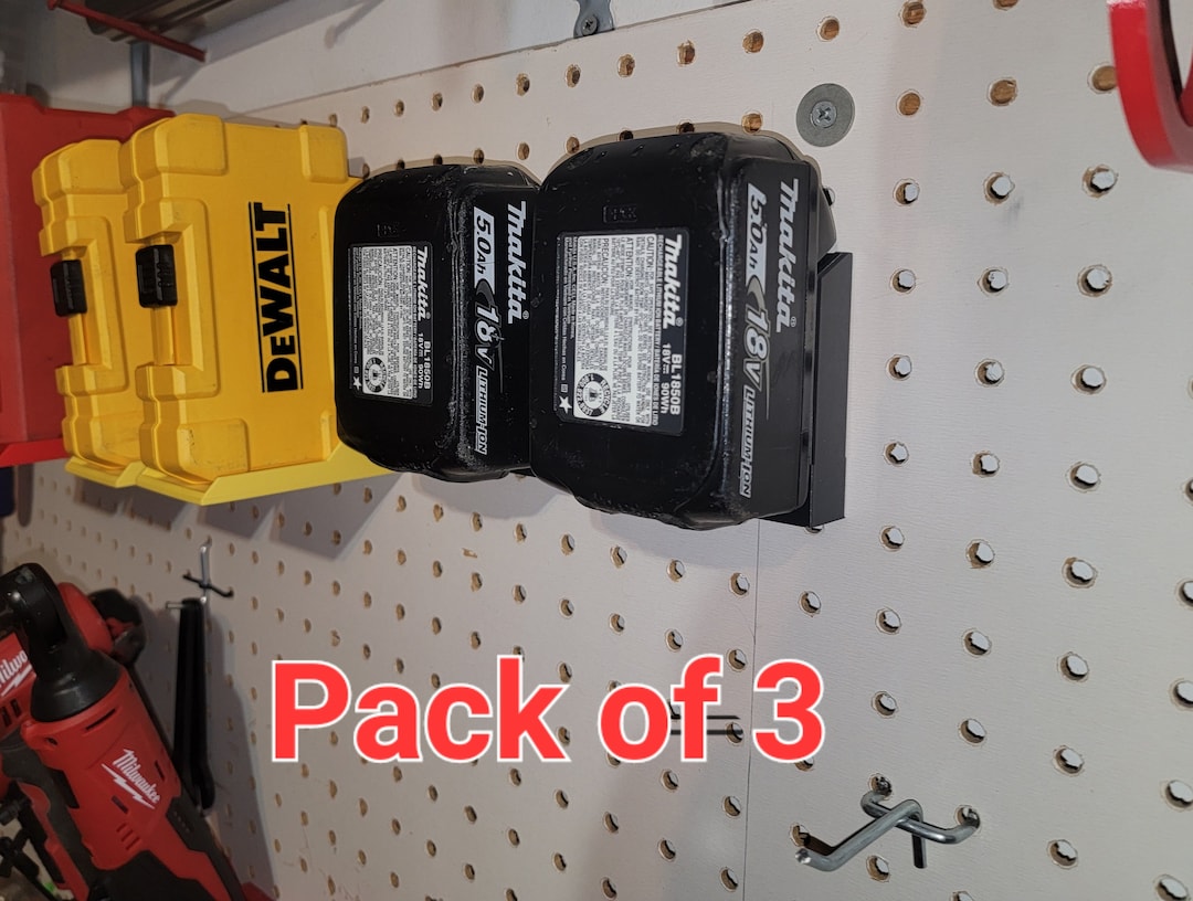 Makita 18V Battery Pegboard Holders , Tool Gift , Set of 3, Makita