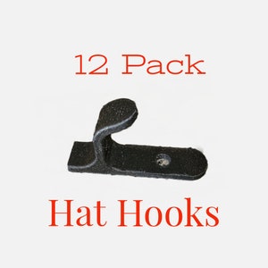 Simple Hat Hooks for Wall, Organize Hats, Home Gift, 12 Pack, Multiple Colors, Custom to Color Preference to match Home Decor & Theme