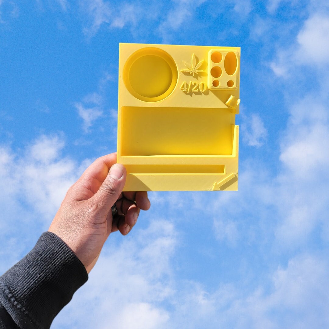 Rolling Tray, Grinder & Cigarette Holder, With Blunt Splitter, Smoking