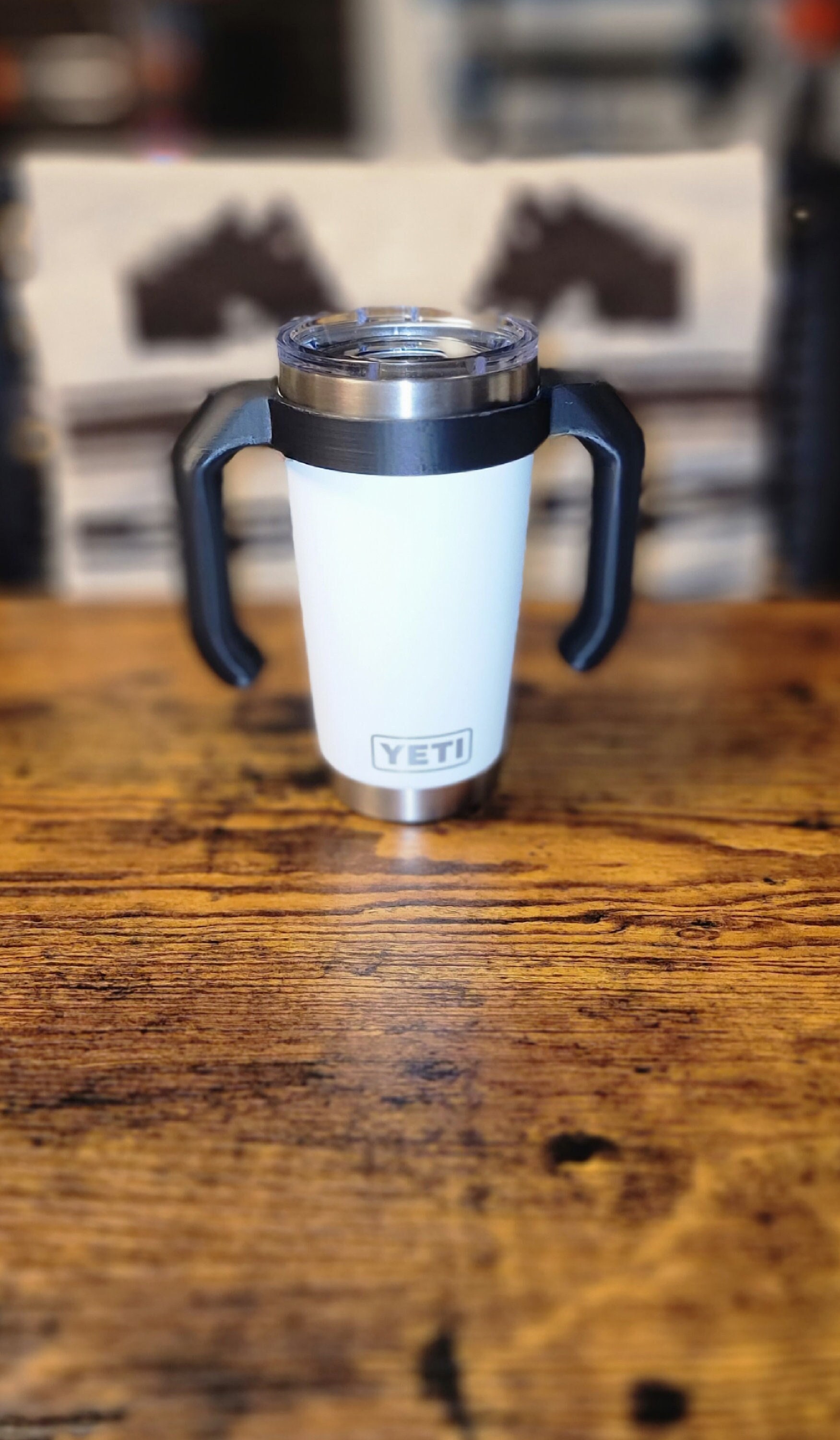 YETI Rambler 30 oz Tumbler - Stainless Yeti Handle Included! Both VG Used  Cond.