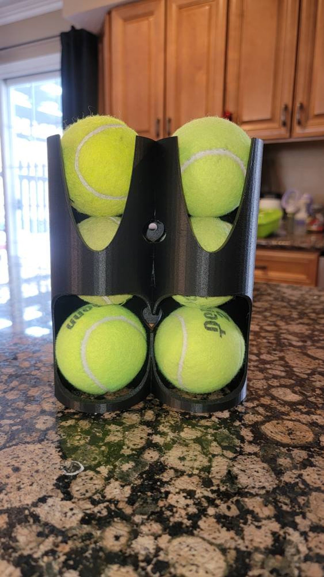 Tennis Ball Rack Dispenser- Dual Holder, Holds 6 Balls, Great Gift for ...