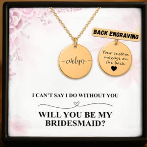 Voorstel bruidsmeisje Will You Be My Bridesmaid Gepersonaliseerde cadeauketting met naamgravure