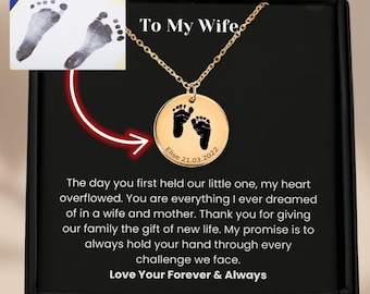 New Mom Gift box from Husband, New mom necklace Gift Jewelry, Gift for New Mom Necklace, First Mother's day gift, necklace with baby name