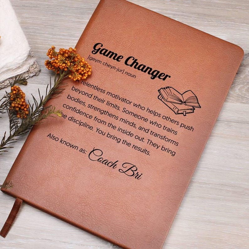 Personalized Personal Trainer Journal Gift – Custom Game Changer Fitness Notebook image 3