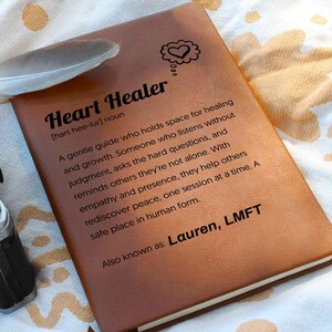 Personalized Therapist Gift – Heart Healer Journal for Counselor, Psychologist, or Mental Health Professional image 8