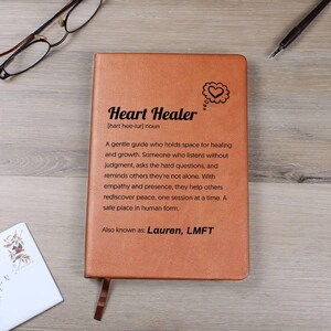Personalized Therapist Gift – Heart Healer Journal for Counselor, Psychologist, or Mental Health Professional image 9