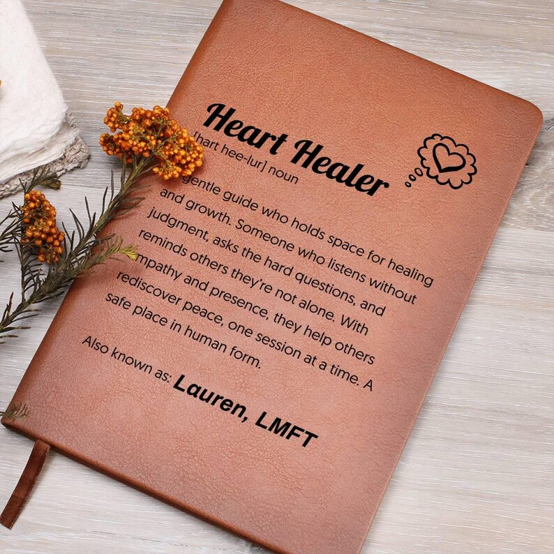 Personalized Therapist Gift – Heart Healer Journal for Counselor, Psychologist, or Mental Health Professional image 7