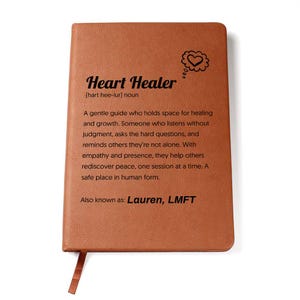 Personalized Therapist Gift – Heart Healer Journal for Counselor, Psychologist, or Mental Health Professional image 2