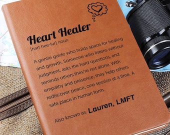 Personalized Therapist Gift – Heart Healer Journal for Counselor, Psychologist, or Mental Health Professional