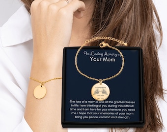 Loss of Mom Memorial Bracelet – Personalized Bereavement Jewelry in Loving Memory