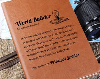 Personalized Principal Journal Gift – Custom Name Notebook for Principal Appreciation