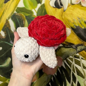 Rose Turtle Crochet Amigurumi Pattern; Valentines -*PATTERN ONLY* PDF