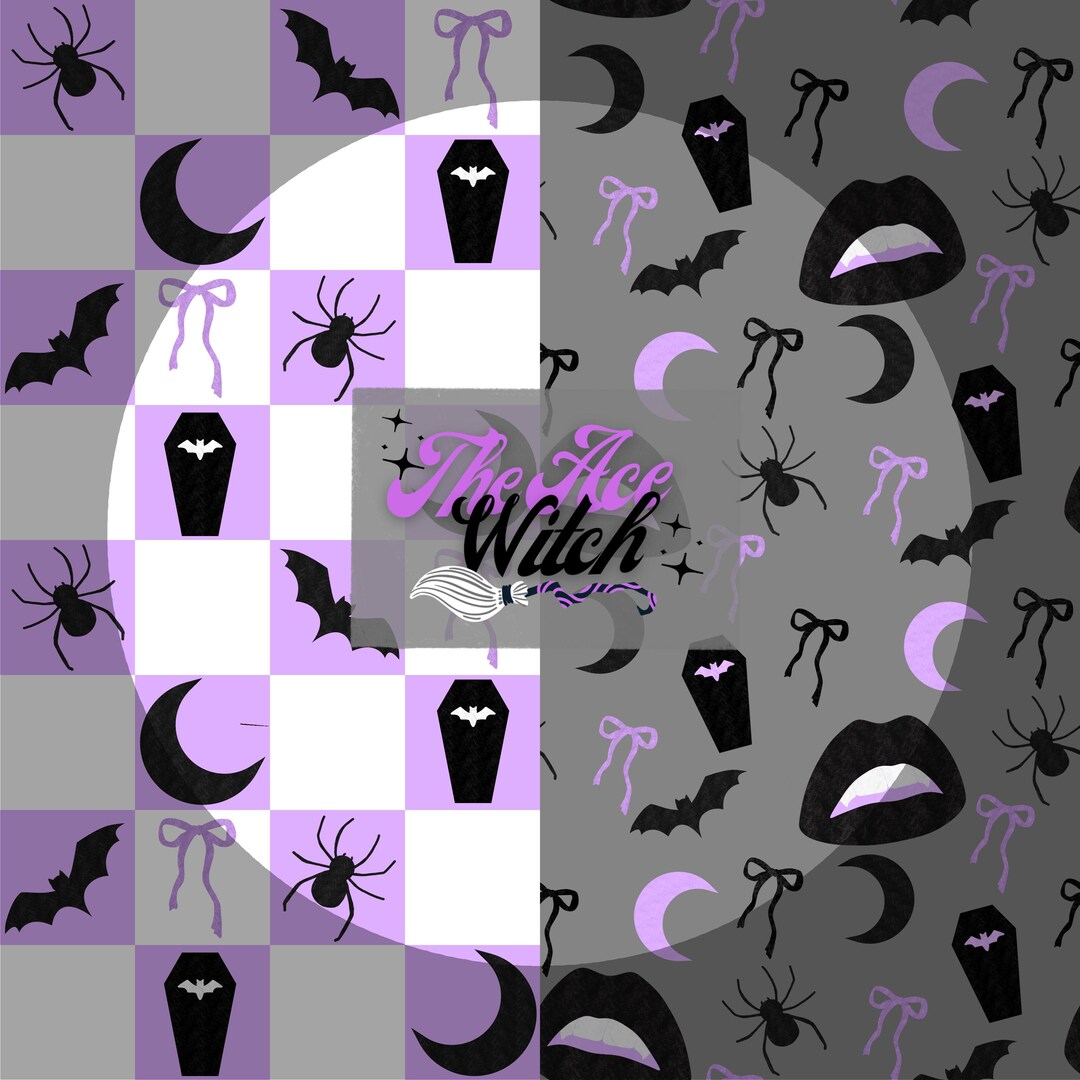 Pastel Gothic Vampire Seamless Pattern, Halloween Repeating Pattern ...