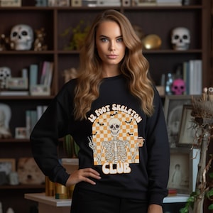 12 Foot Skeleton Club Sweatshirt | Halloween Sweater | Spooky Sweatshirt | Twelve Foot Skeleton | Skeleton Club Sweater | Skeleton Sweathirt
