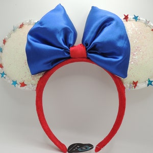 Red White & Blue  Disney Inspired Ears, Mouse Ears, Headbands, Disney, Mickey ears, Ears, Minnie