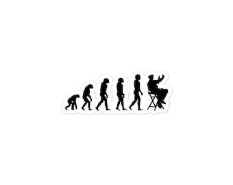 Pegatina de evolución del director / pegatina de vinilo / pegatinas de la industria cinematográfica / pegatina de productor de cine / pegatinas de cineasta / pegatina de cinematografía