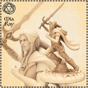 Elf Fallen Paladin | Fantasy Resin Miniature | D&D or Pathfinder | RPG | Mia Kay