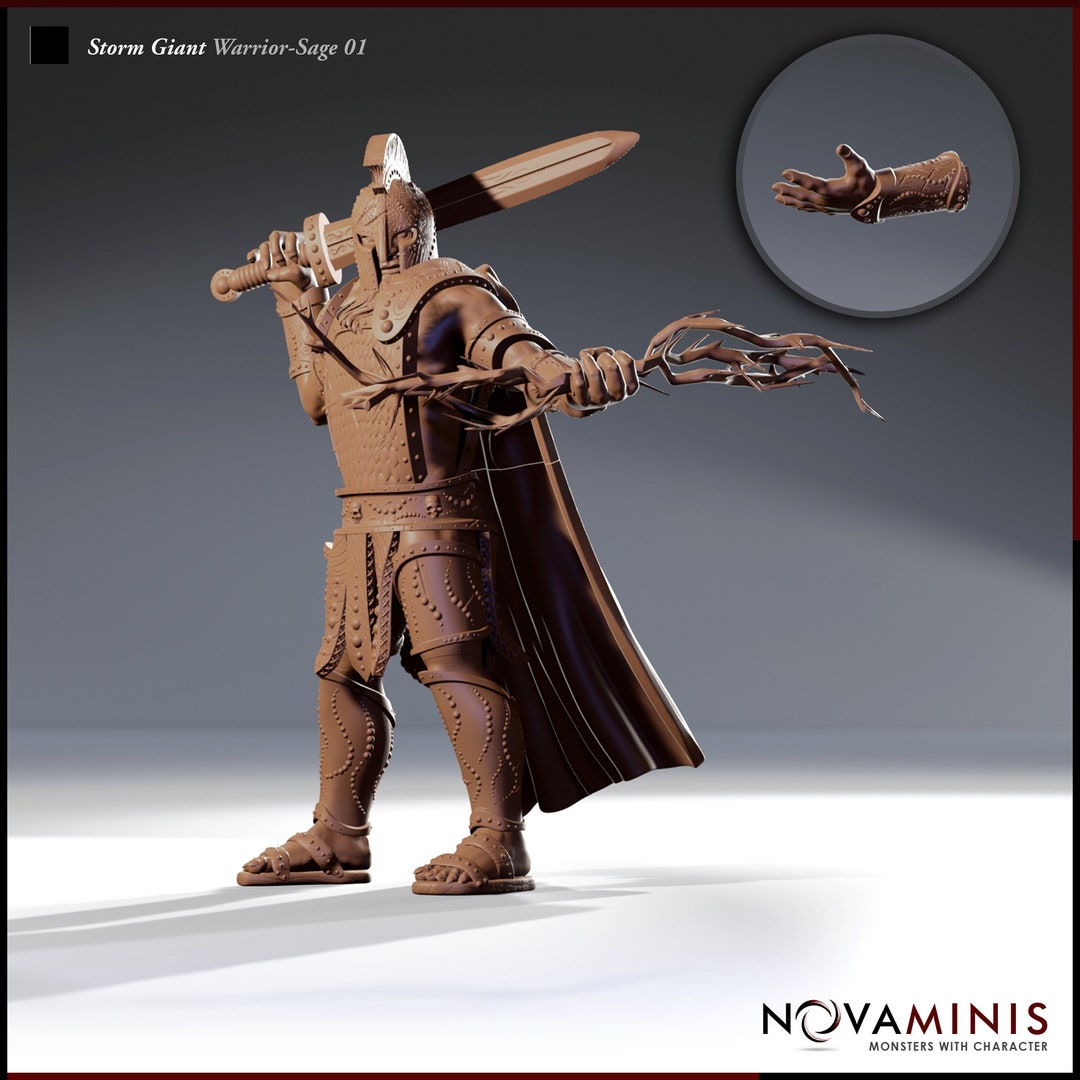 Storm Giant Warrior Sage Dungeons and Dragons 32mm Scale Etsy