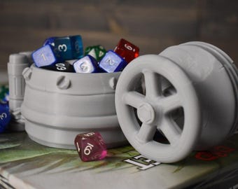Gadgeteer Themed Dice, Token, Counter, Trinket Box USA Made • Handmade RPG Dice Box • Ars Moriendi Licensed • Dice Storage
