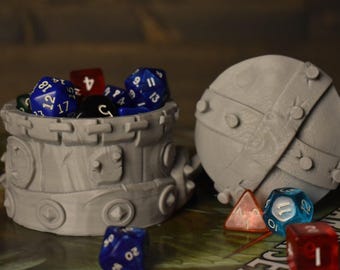 Half Orc Themed Dice, Token, Counter, Trinket Box USA Made • Handmade RPG Dice Box • Ars Moriendi Licensed • Dice Storage