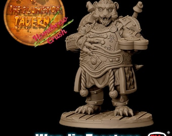 Panda Warrior | RPG Tabletop Compatible | 32mm,75mm Scales | All Tabletop RPG Compatible | Unpainted Figure