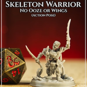 Skeleton Warrior | Fantasy Resin Miniature | All Tabletop RPG Compatible | RPG | Mia Kay