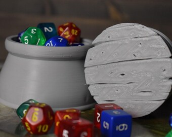 The Wizard Dice, Token, Counter, Trinket Box USA Made • Handmade RPG Dice Box • Ars Moriendi Licensed • Dice Storage