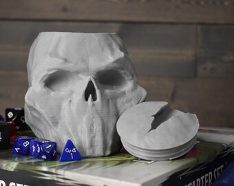 Orc Skull Dice, Token, Counter, Trinket Box USA Made • Handmade RPG Dice Box • Ars Moriendi Licensed • D&D Miniature Storage