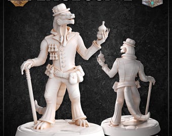 Lizardfolk Snake Oil Salesman | Fantasy Resin Miniature | All Tabletop RPG Compatible | RPG | Mia Kay