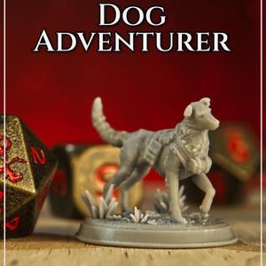 Dog Adventurer | Resin TTRPG Figure | Modern Horror, Apocalypse NPC | Puppy Tabletop Mini