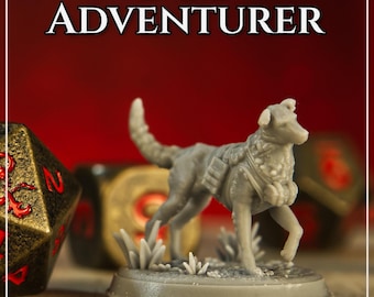 Dog Adventurer | Resin TTRPG Figure | Modern Horror, Apocalypse NPC | Puppy Tabletop Mini