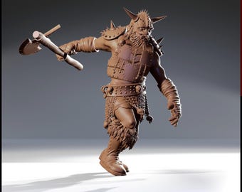 Frost Giant Raider | 32mm Scale | All Tabletop RPG Compatible | Unpainted Figure