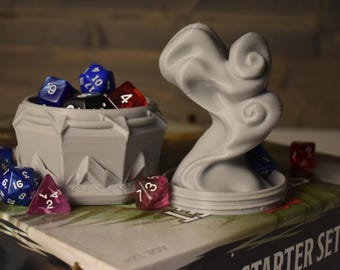 The Sorcerer Dice, Token, Counter, Trinket Box USA Made • Handmade RPG Dice Box • Ars Moriendi Licensed • Dice Storage