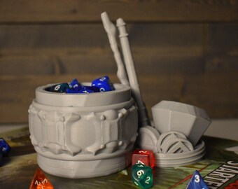Magic Items Dice, Token, Counter, Trinket Box USA Made • Handmade RPG Dice Box • Ars Moriendi Licensed • Dice Storage