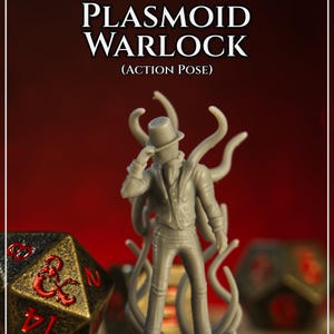Plasmoid Warlock Mini | Sci-Fantasy TTRPG Resin Figure | Spelljammer, Ooze Caster | Tabletop RPG Mini