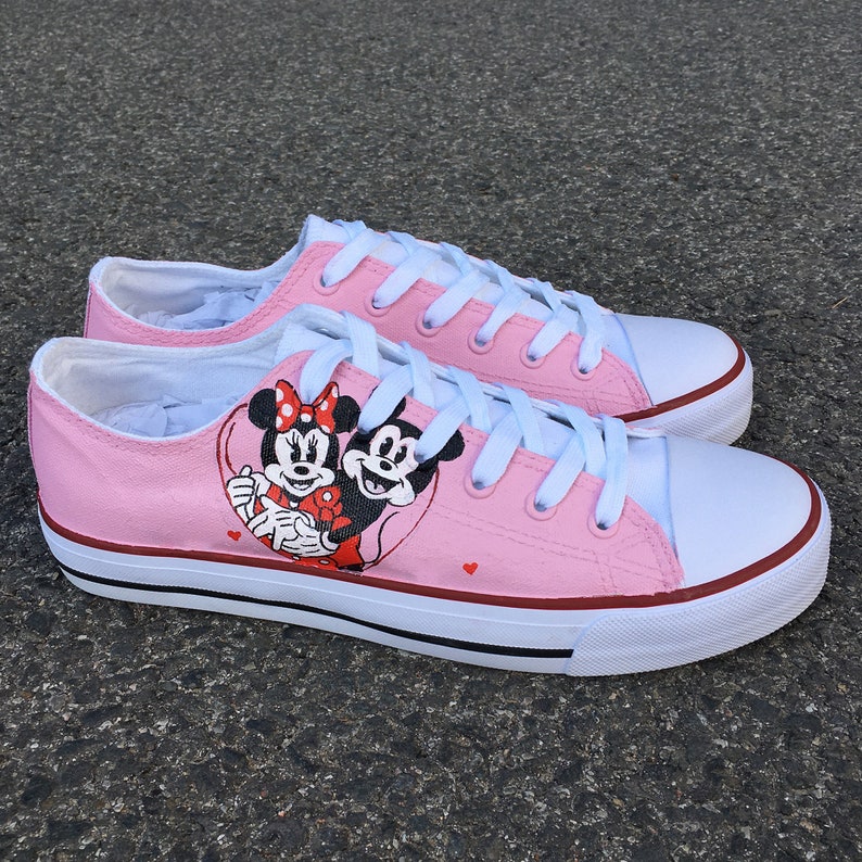Mickey Hand Painted Sneaker Personalized Custom Canvas Shoes Cute