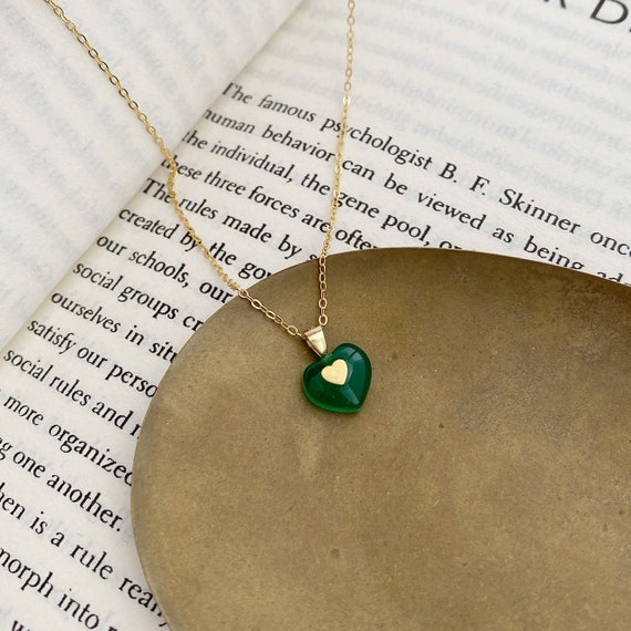 アクセサリー HUMAN MADE HEART NECKLACE GREEN HUMAN MADE HEART NECKLACE GREEN（Natural Green Jade Heart
