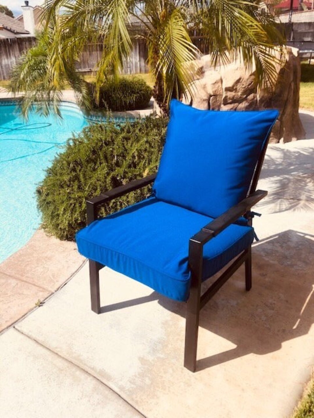 2pc Outdoor Cushions for Chairs Water Resistant Comfortable Etsy