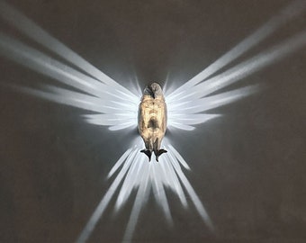 Lampe LED à montage mural avec ailes d'aigle et adaptateur