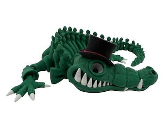 MagiCroc the Crocodile magician flexi skeleton decoration