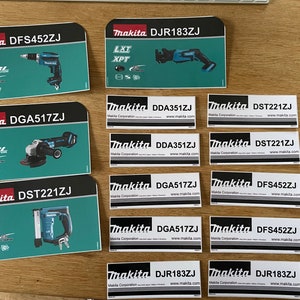 Makita Festools MBOX Bosch Étiquettes autocollantes pour outils Hikoki image 2