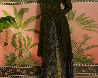 Hand Embroidered  A-Line Kurta with Skirt Set | Indian Women Wedding Salwar Kameez Suit