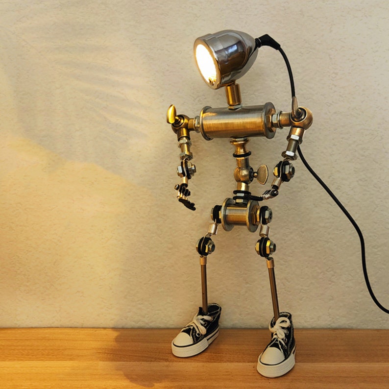 Robots Desk Lamps Cyberpunk Handmade Robots Gifts for Boys Etsy