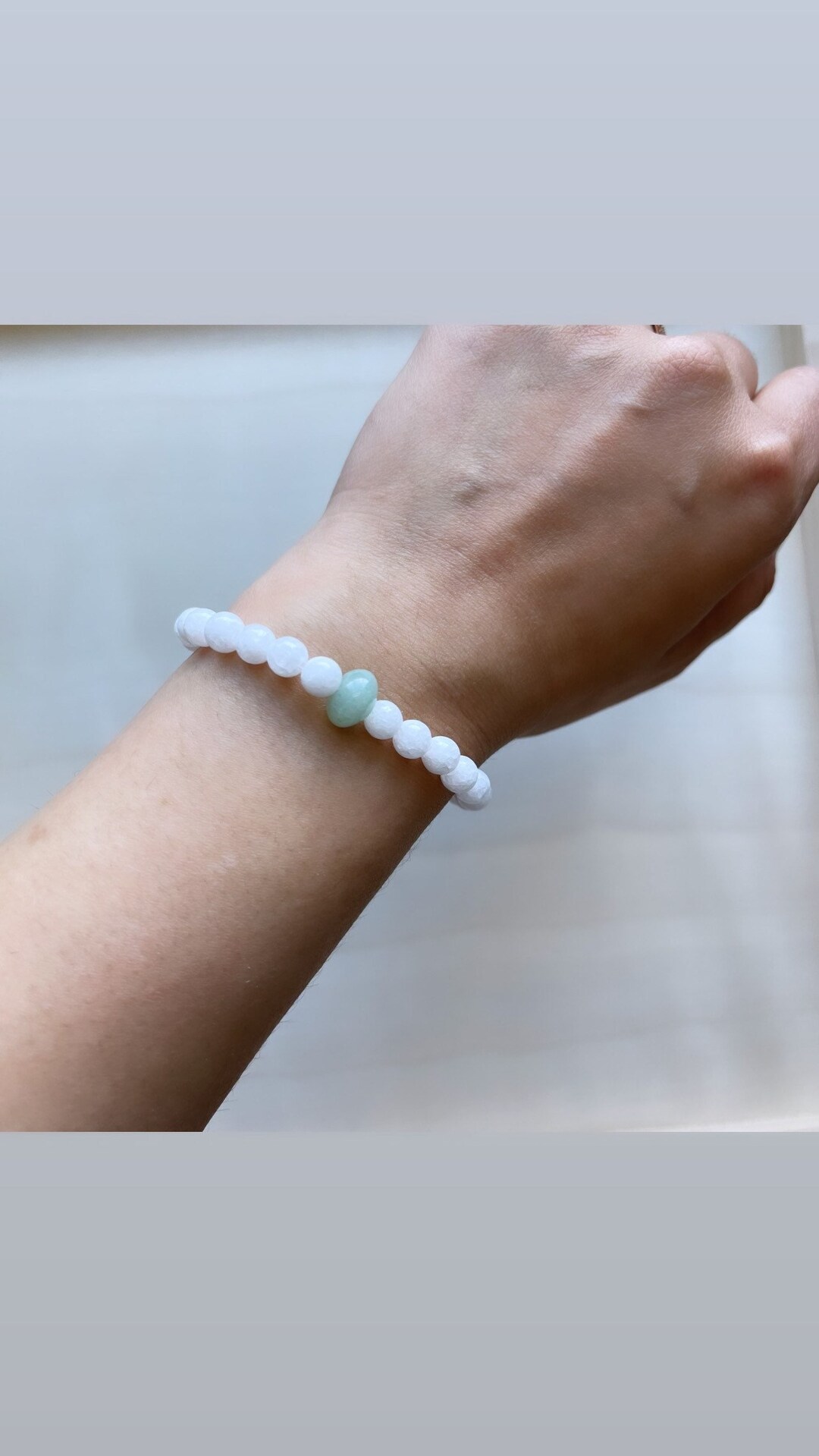 Jade & Marble Bead Bracelet 6mm Marble Beaded Bracelet Etsy