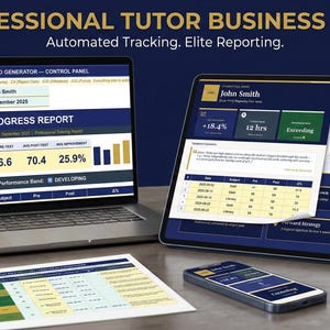 Kit de tutoría privada / Seguimiento del progreso del estudiante / Registro de lecciones / Plantillas de correo electrónico / Más de 60 comentarios