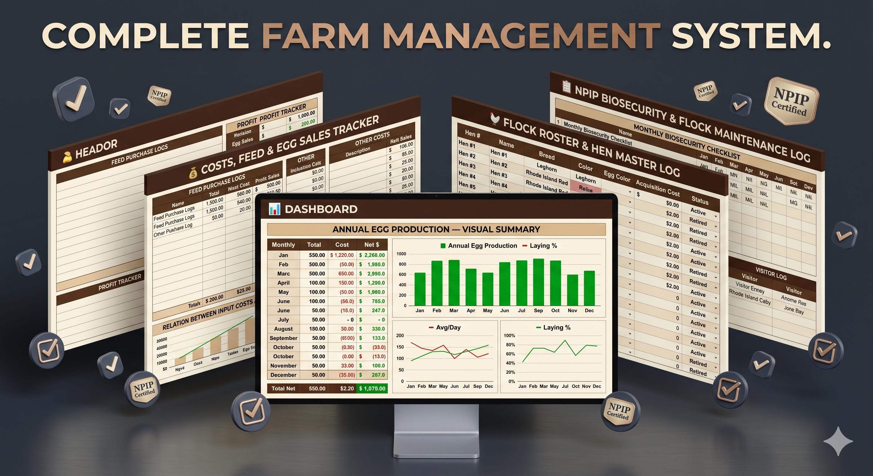Chicken Tracker Dashboard - NPIP Record Keeping Log - Automated Poultry ...