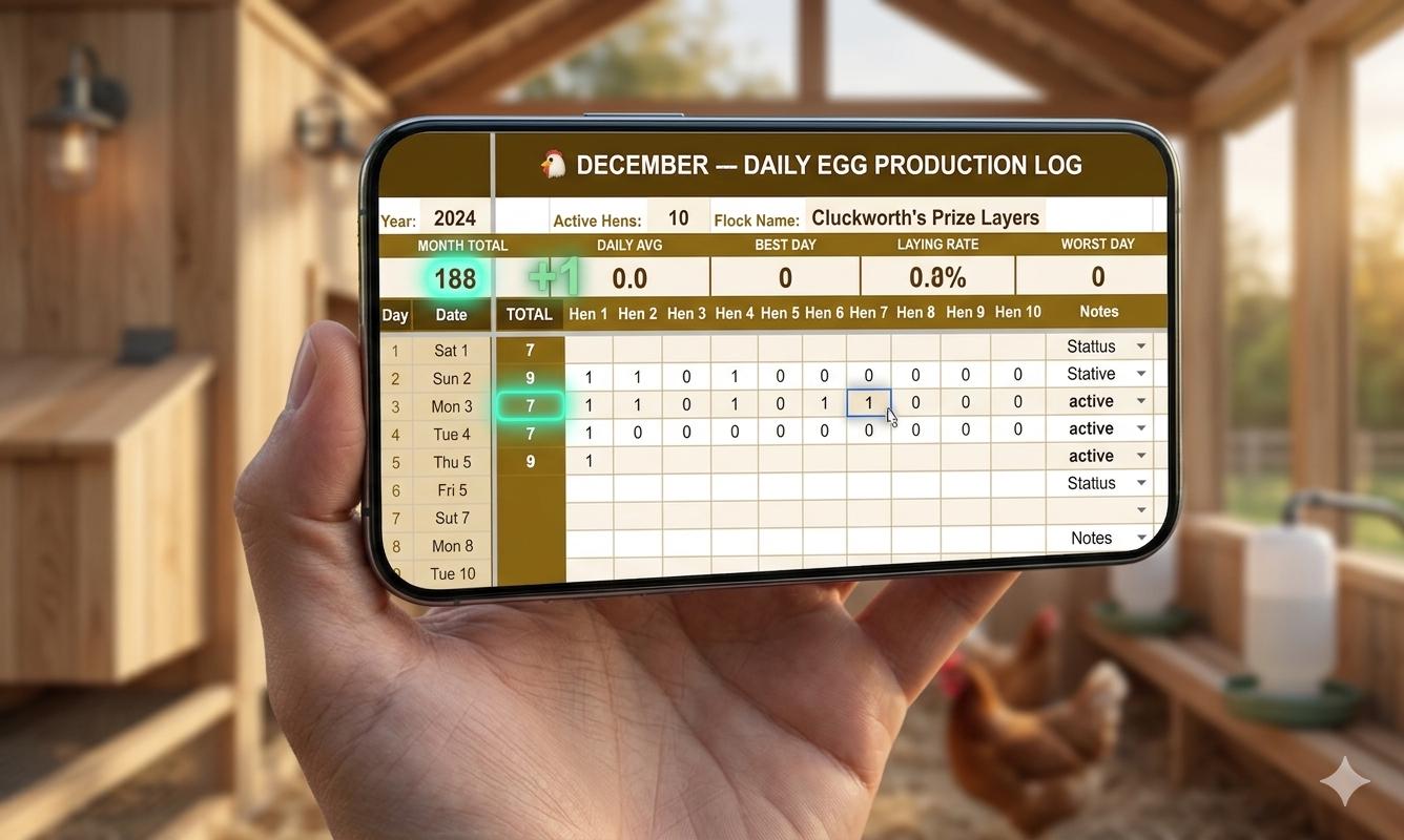 Chicken Tracker Dashboard - NPIP Record Keeping Log - Automated Poultry ...