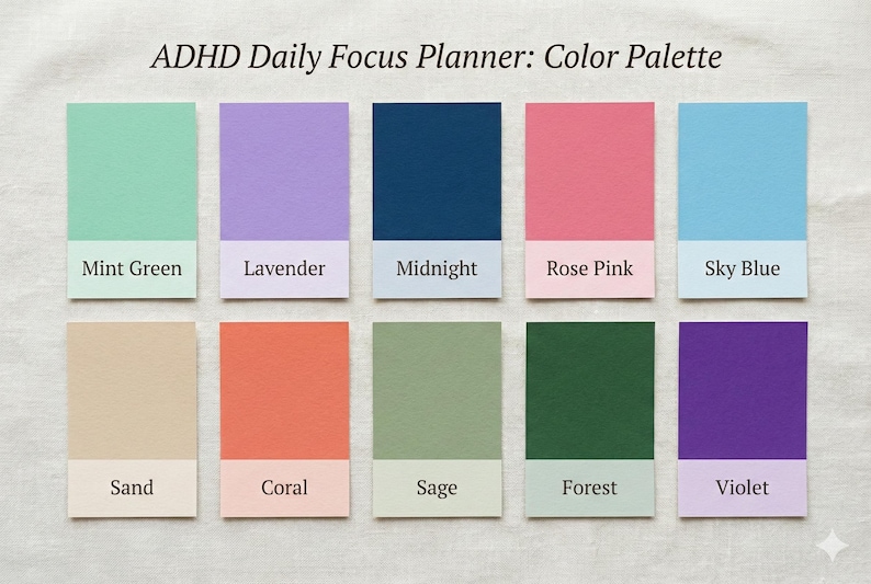 ADHD Daily Planner Bundle – Executive Function Tool, Energy Forecast ...